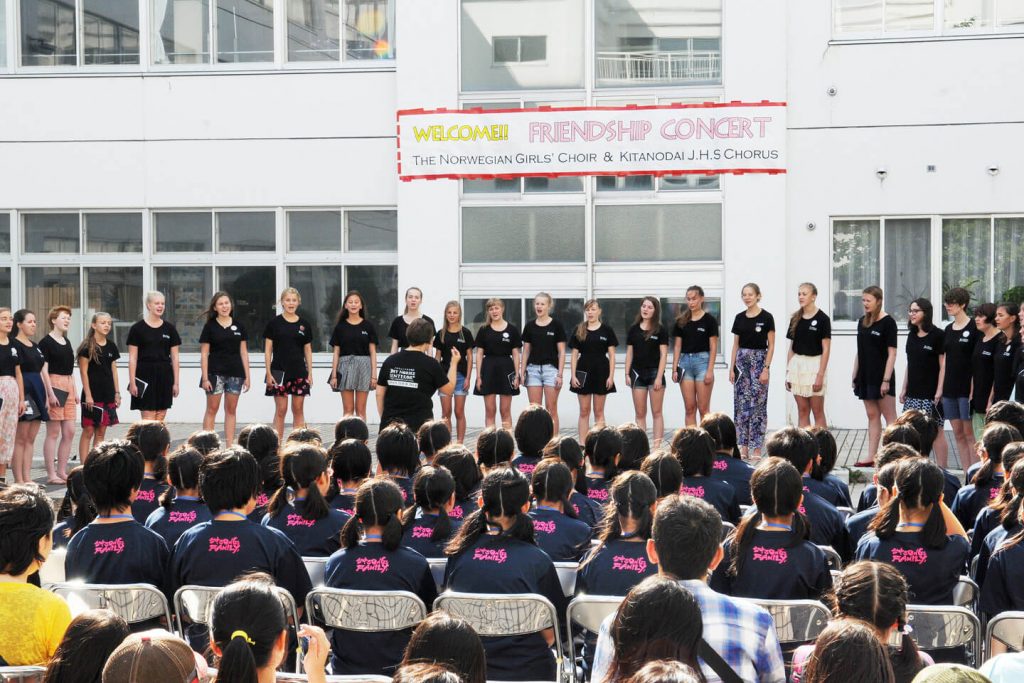 School concert at the Kitanodai Junior High School in Hokkaido
