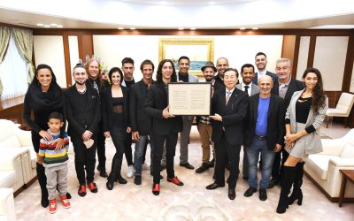 Tango group star Facundo Lázzari dedicates song to Min-On founder